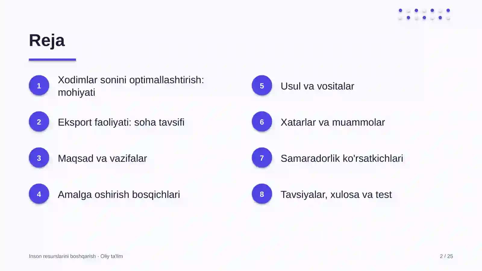 Eksport faoliyatida xodimlar sonini optimallashtirish 2