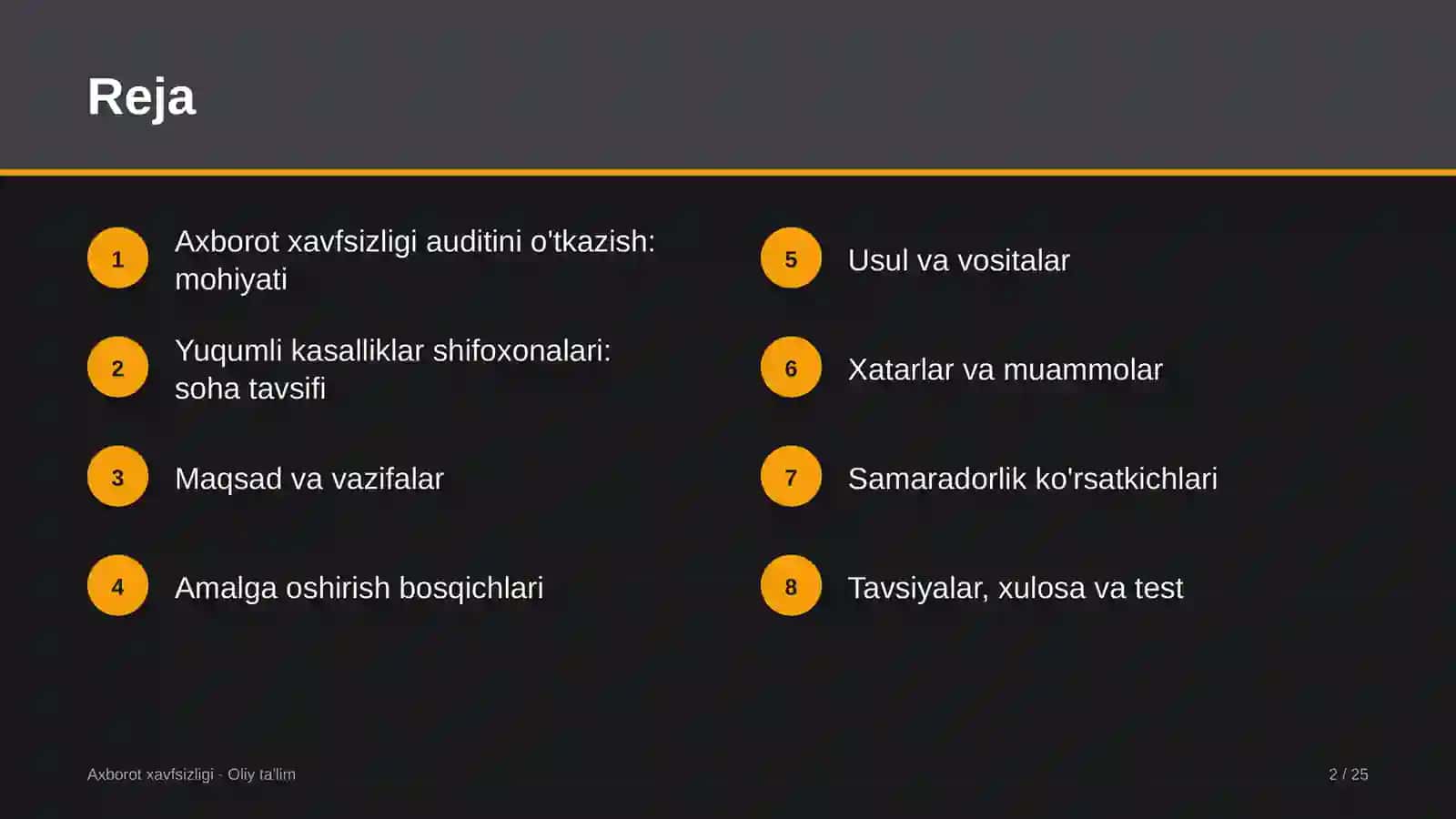 yuqumli kasalliklar shifoxonalarida axborot xavfsizligi auditini o'tkazish 5040 2