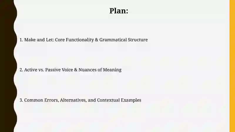 Make and Let: Core Functionality & Grammatical Structure 2