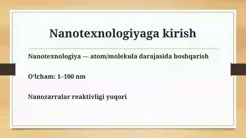 Nanotibbiyot va Nanoetika 2