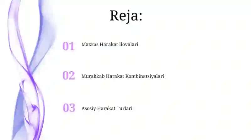Asosiy Harakat Turlari 2