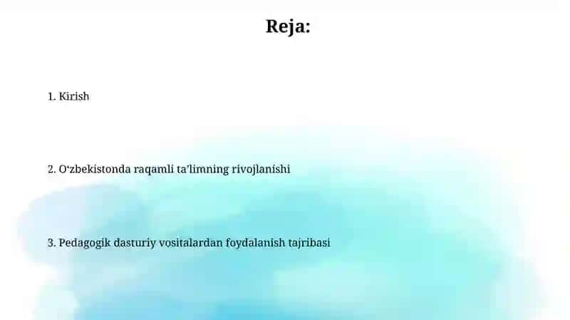 O‘zbekistonda ta’lim jarayonida pedagogik dasturiy vositalardan foydalanish tajribasi 2