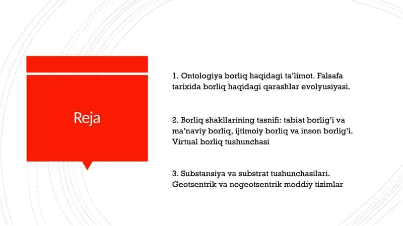 Borliq Falsafasi (Ontologiya) 2
