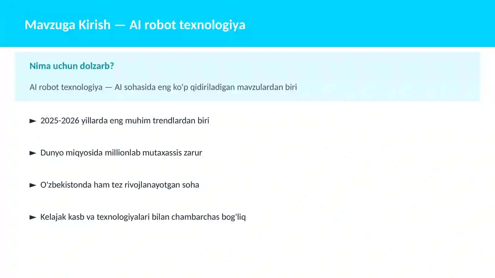 AI robot texnologiya 2
