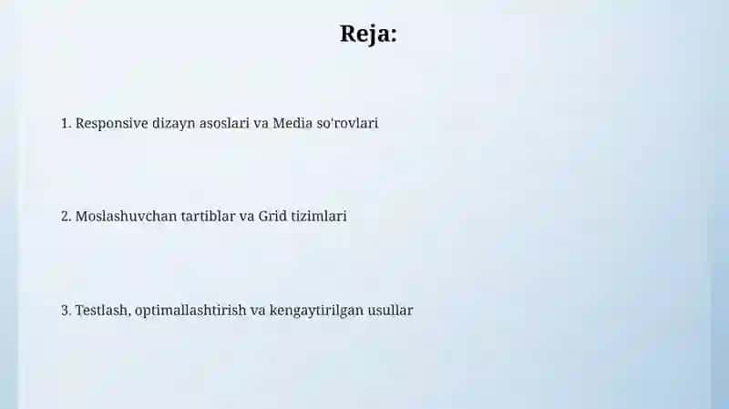 Responsive dizayn va media queries 2