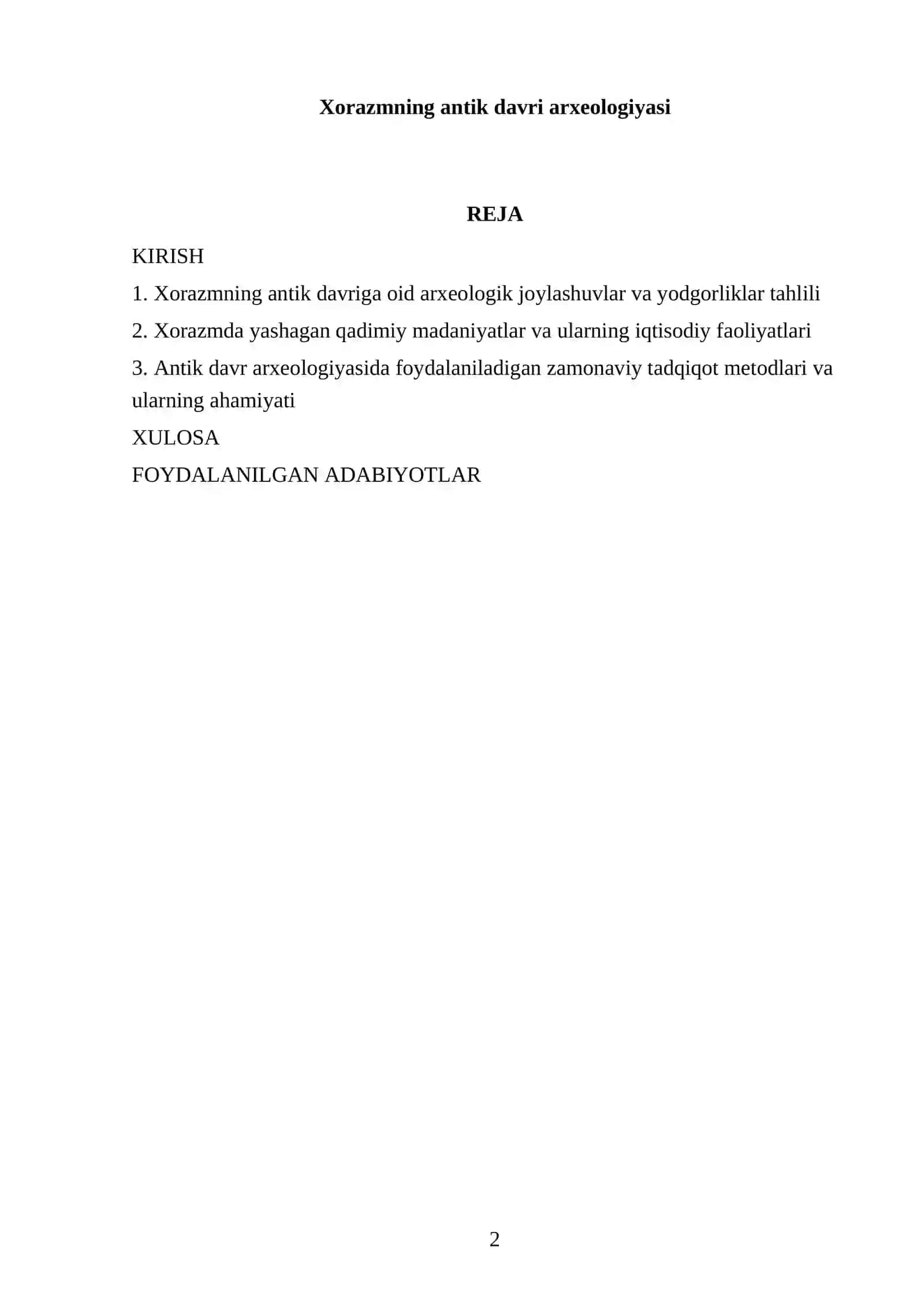 Xorazmning antik davri arxeologiyasi 2