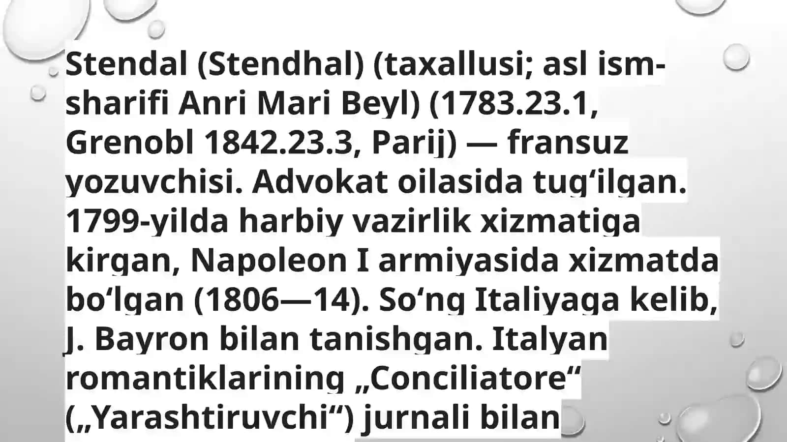 Stendalhayoti va ijodi 2