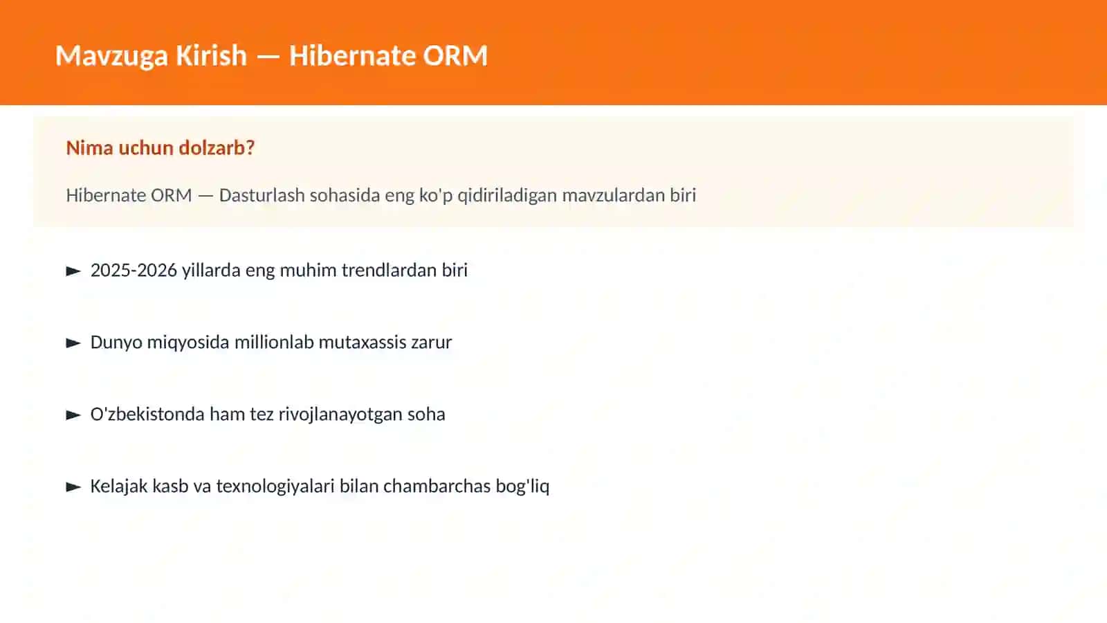 Hibernate ORM 2