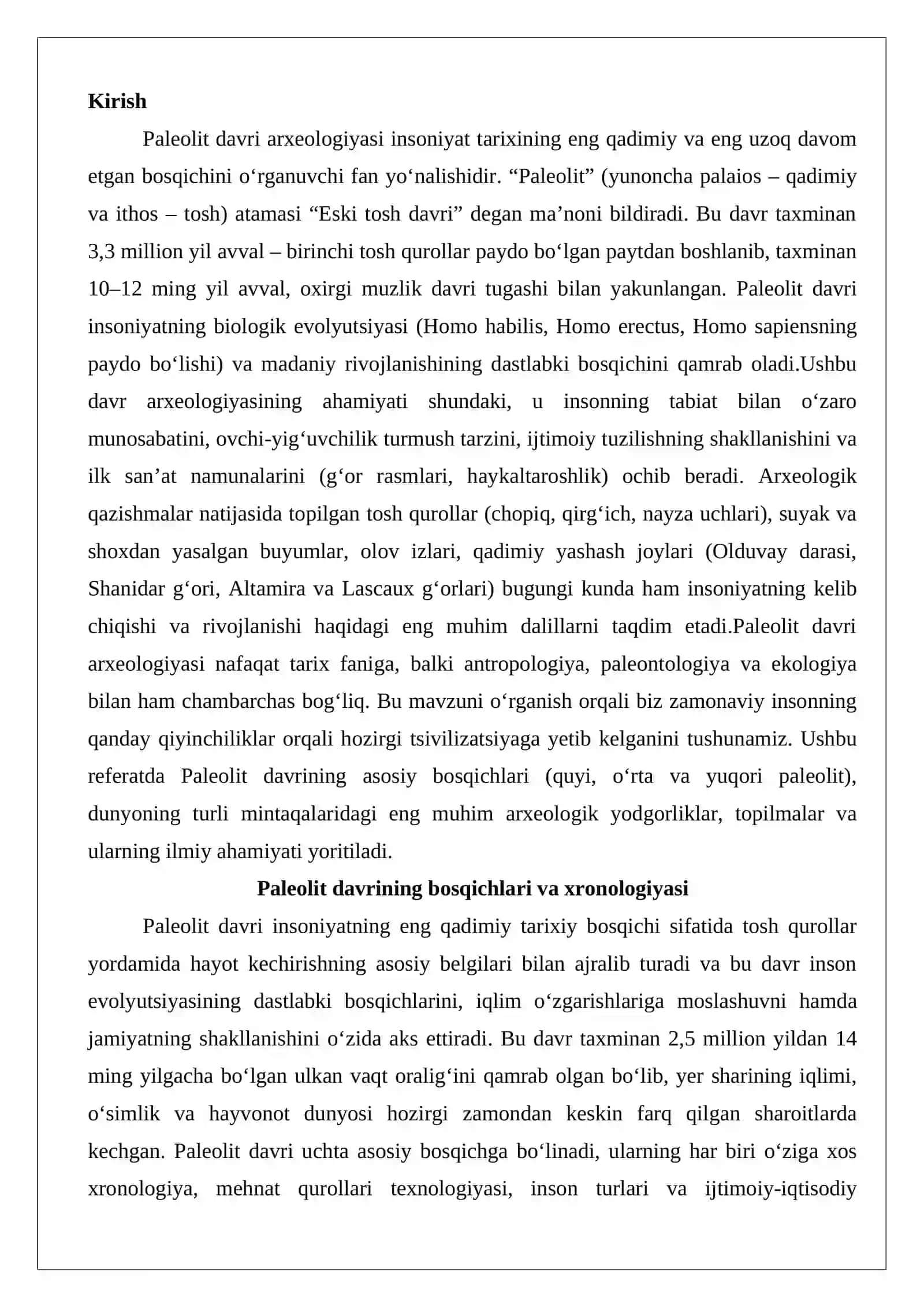 Paleolot davri arxeologiyasi 2