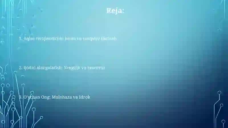 Tafakkur intelekt va Kreativlik 2