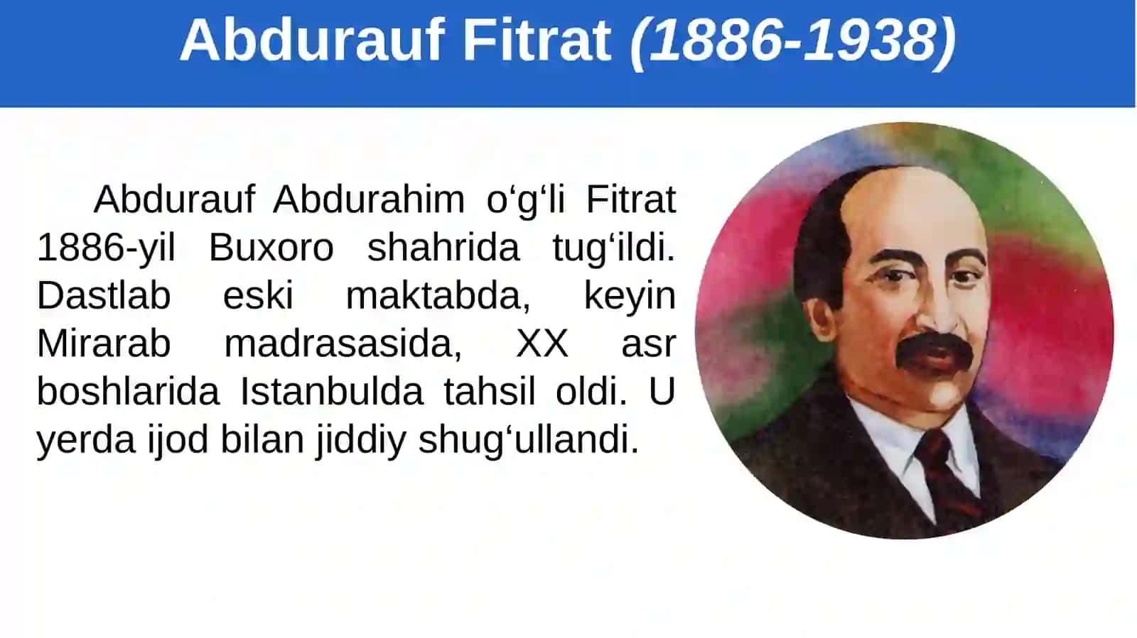 Abdurauf Fitrat. “Abulfayzxon” draması 2