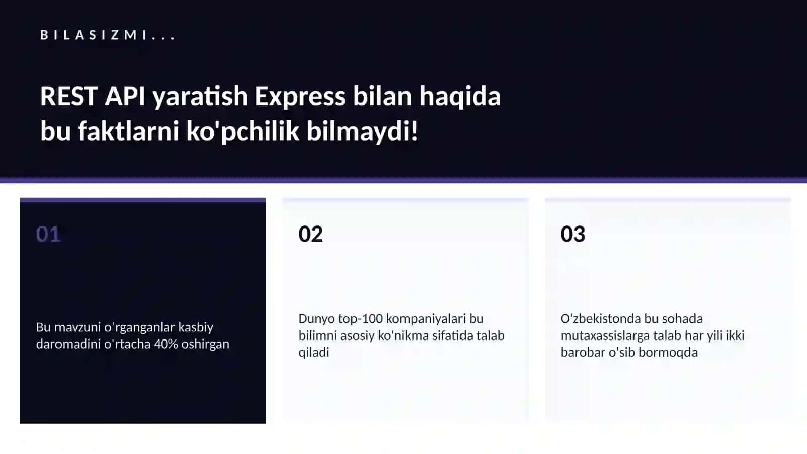 REST API yaratish Express bilan 2
