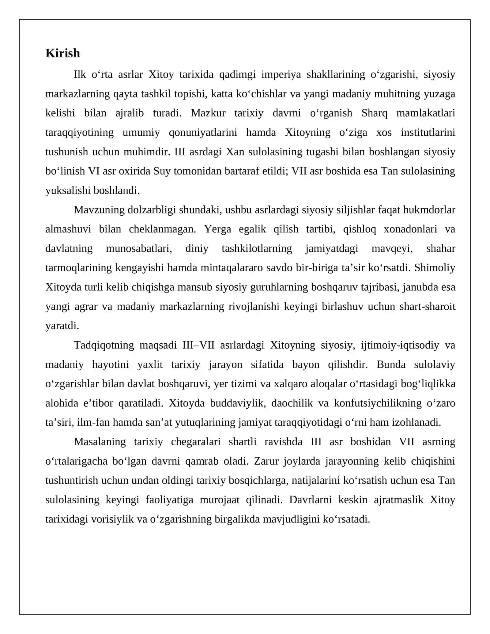 Ilk o‘rta asrlarda Xitoy 2