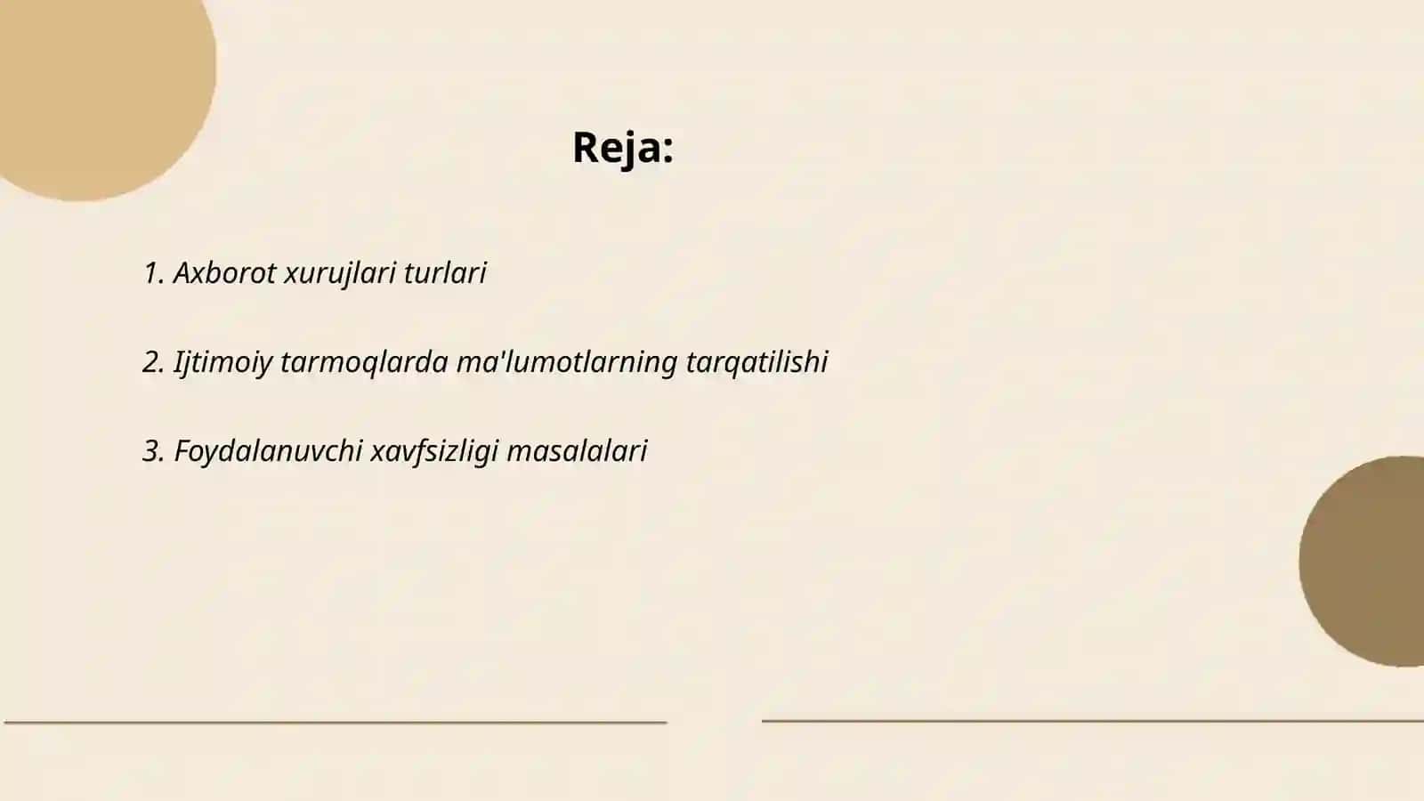 Axborot xurujlari turlari 2