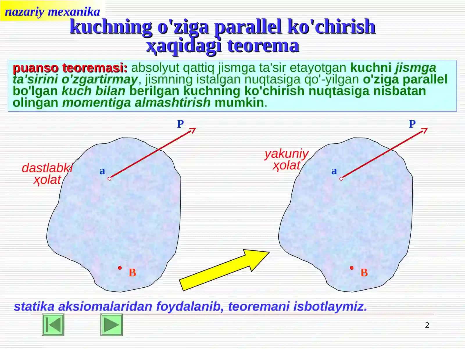 tekislikdagikuchlarsistemasining muvozanati 2