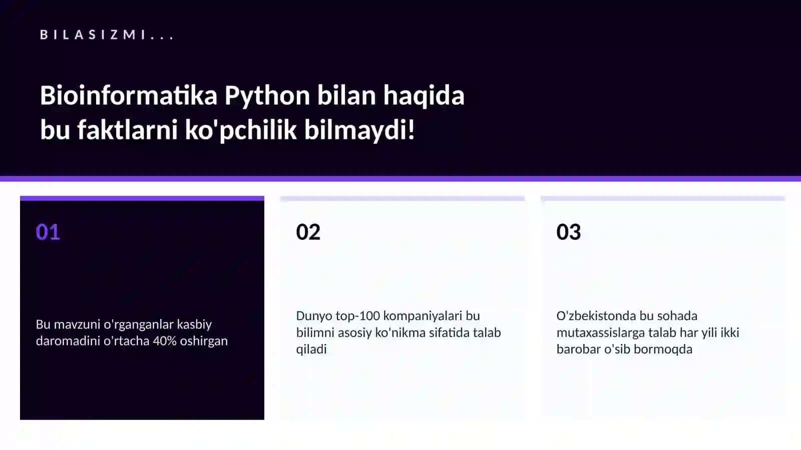 Bioinformatika Python bilan 2