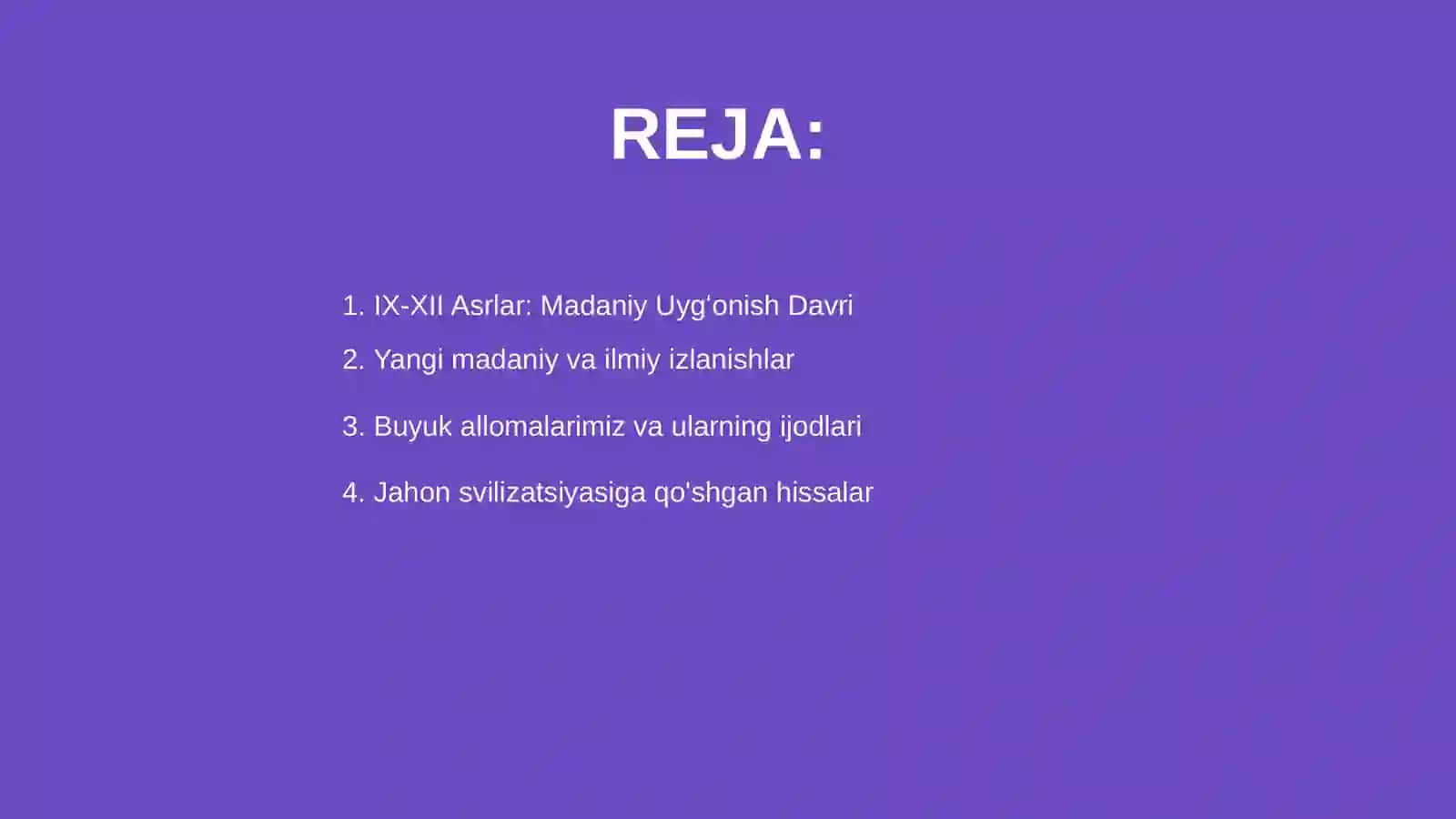 IX-XII Asrlar: Madaniy Uygʻonish Davri 2