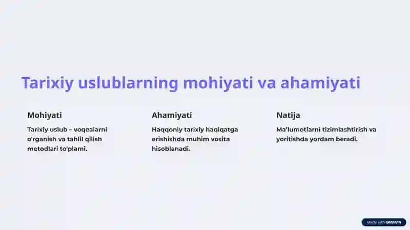Tarixiy uslublar 2