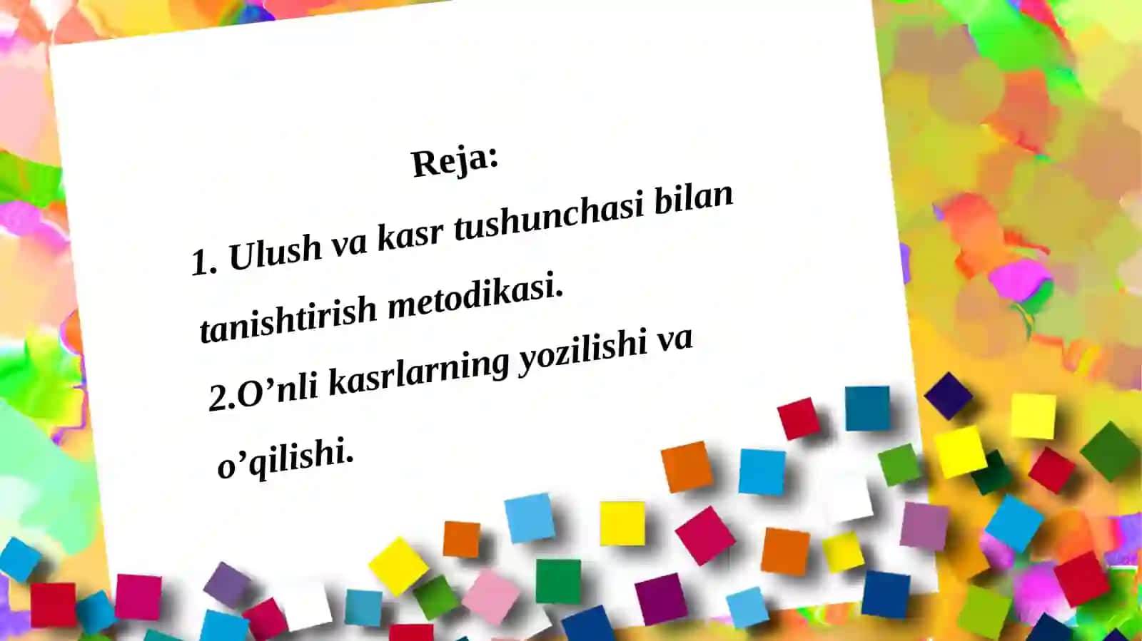 Ulush.Butunni g'ulushini topish 2