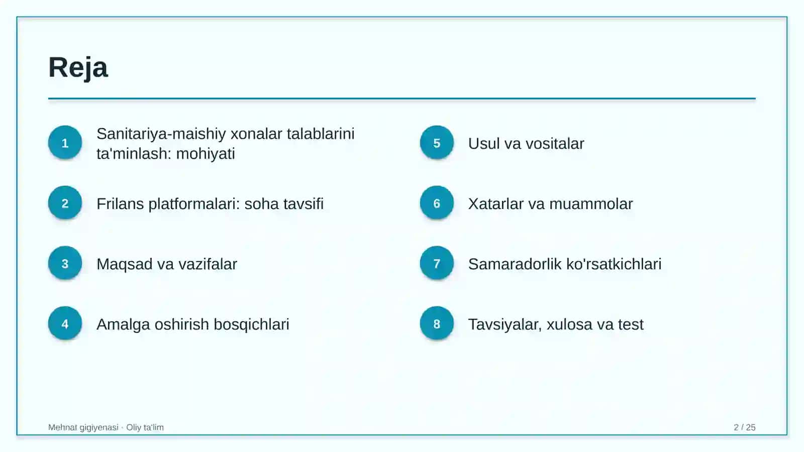 Frilans platformalarida sanitariya-maishiy xonalar talablarini ta'minlash 2