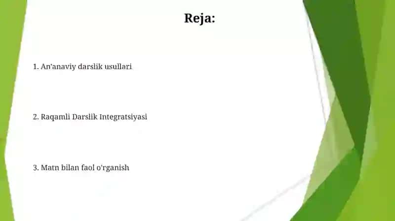 Darslik bilan ishlash usullari 2