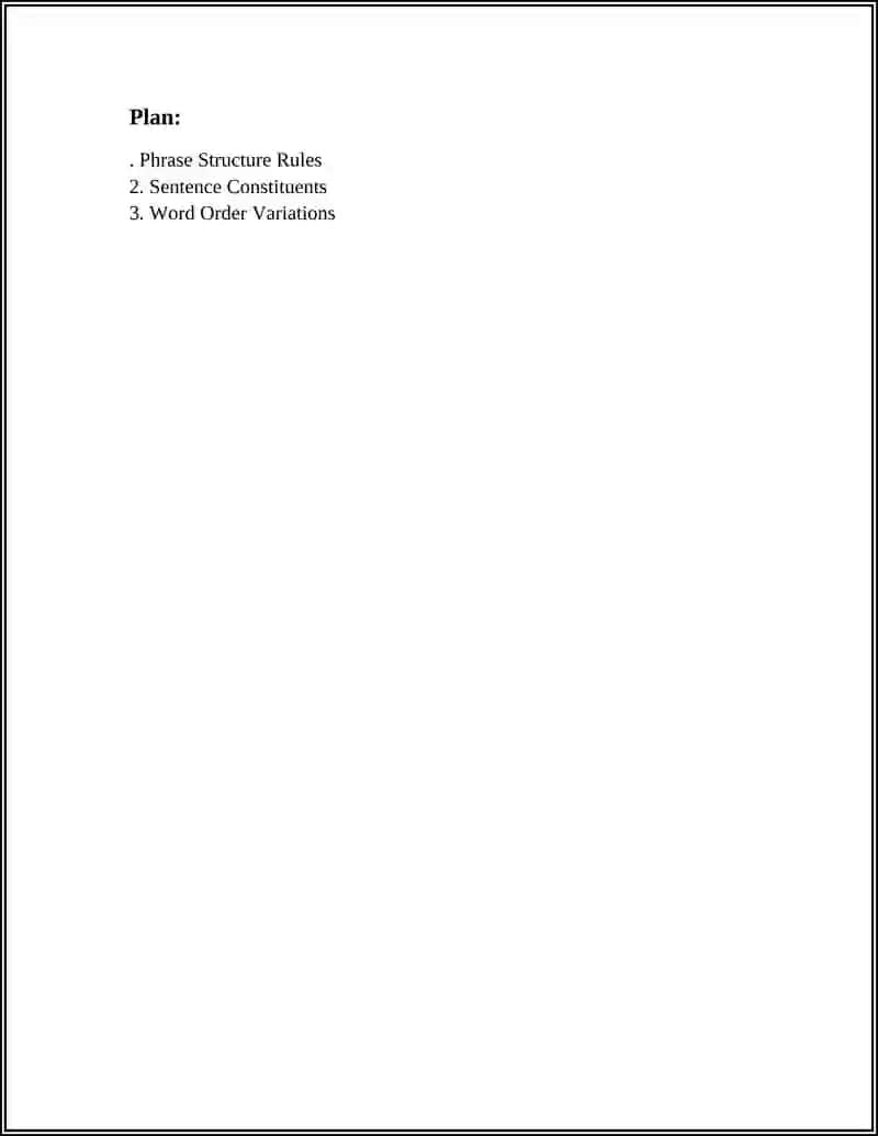 Phrase Structure Rules 2