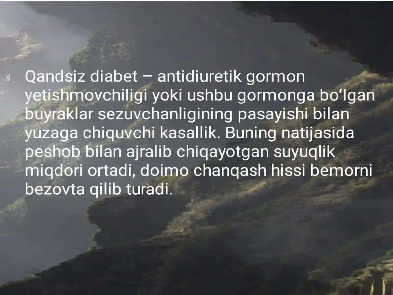 Qandsiz diabet 2