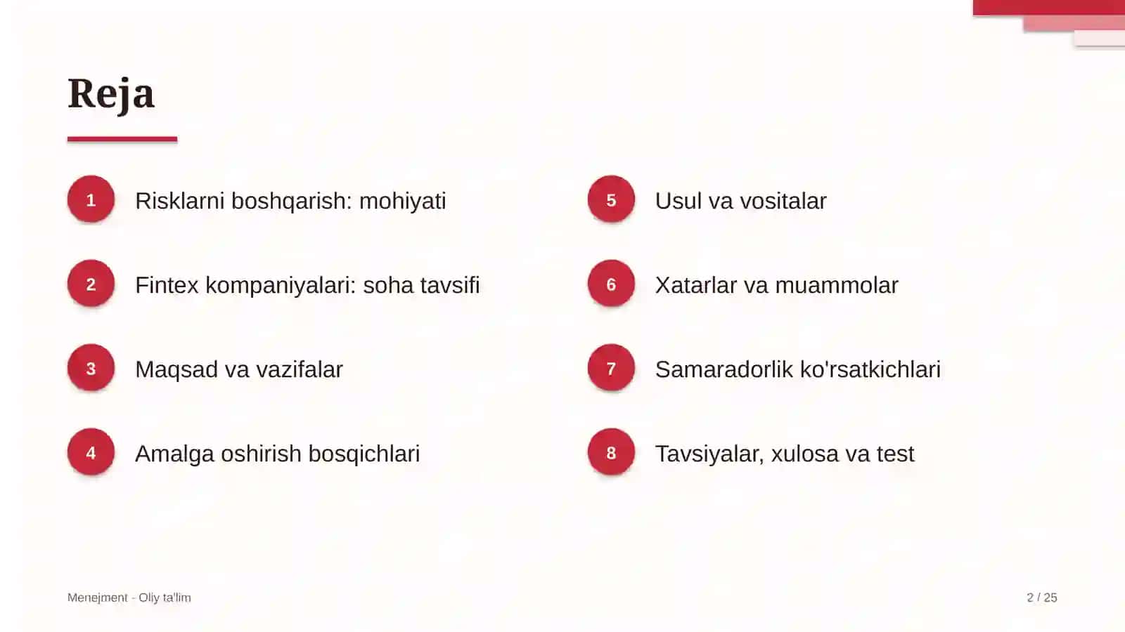 Fintex kompaniyalarida risklarni boshqarish 2