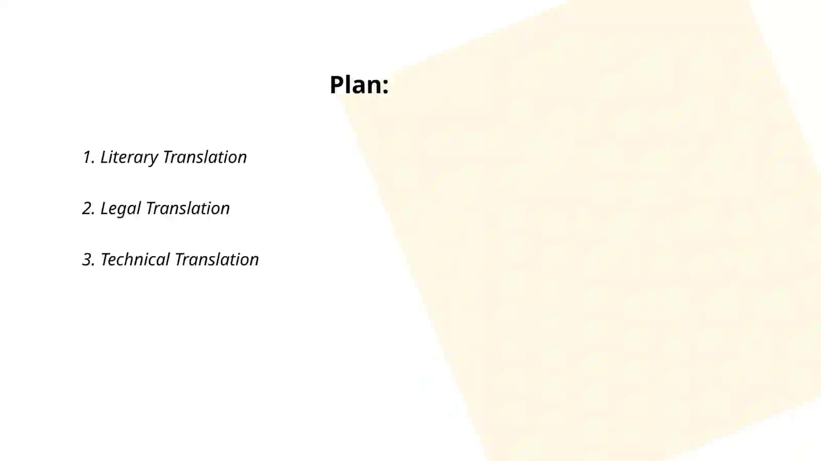 Types of translation 2