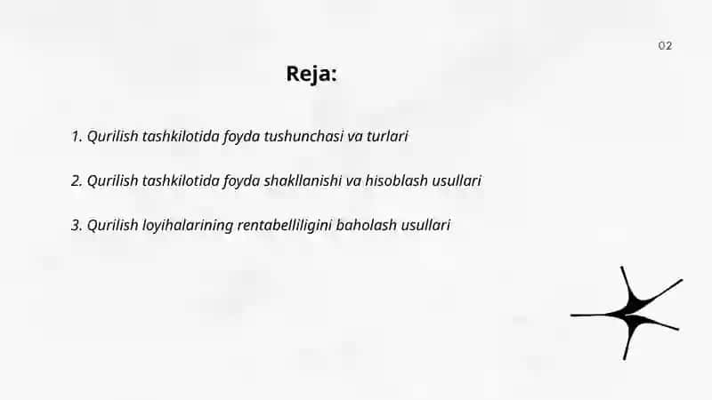Qurilish tashkilotida foyda va rentabellik 2