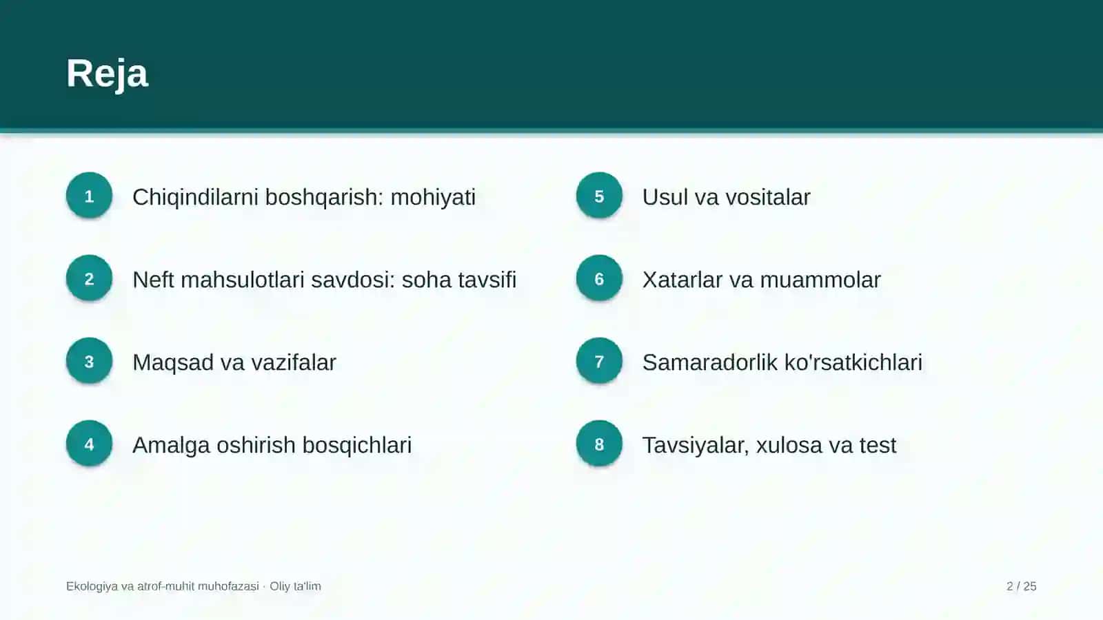 neft mahsulotlari savdosida chiqindilarni boshqarish 1716 2