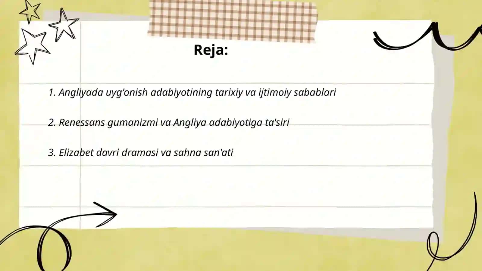 Angliyada uyg'onish adabiyoti 2