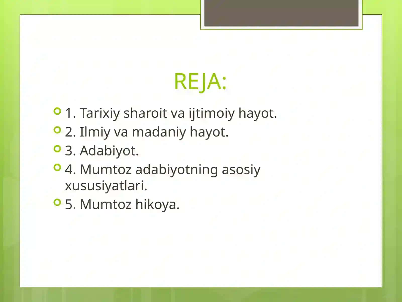 Temuriylar davri adabiyoti 2