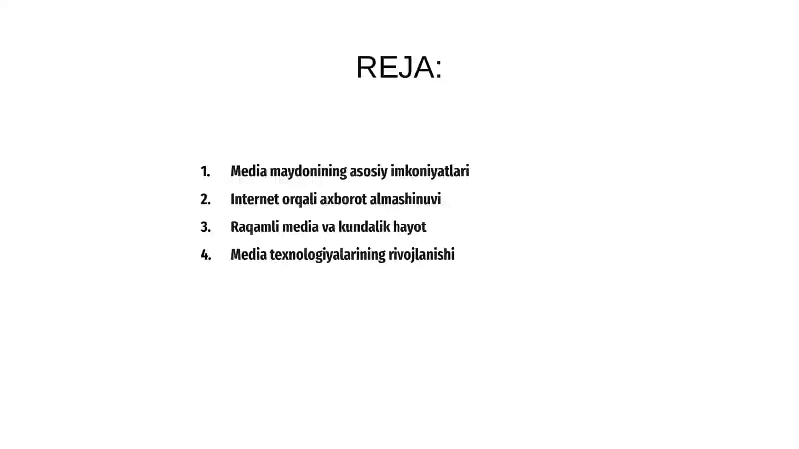Media maydon va internet imkoniyatlari 2