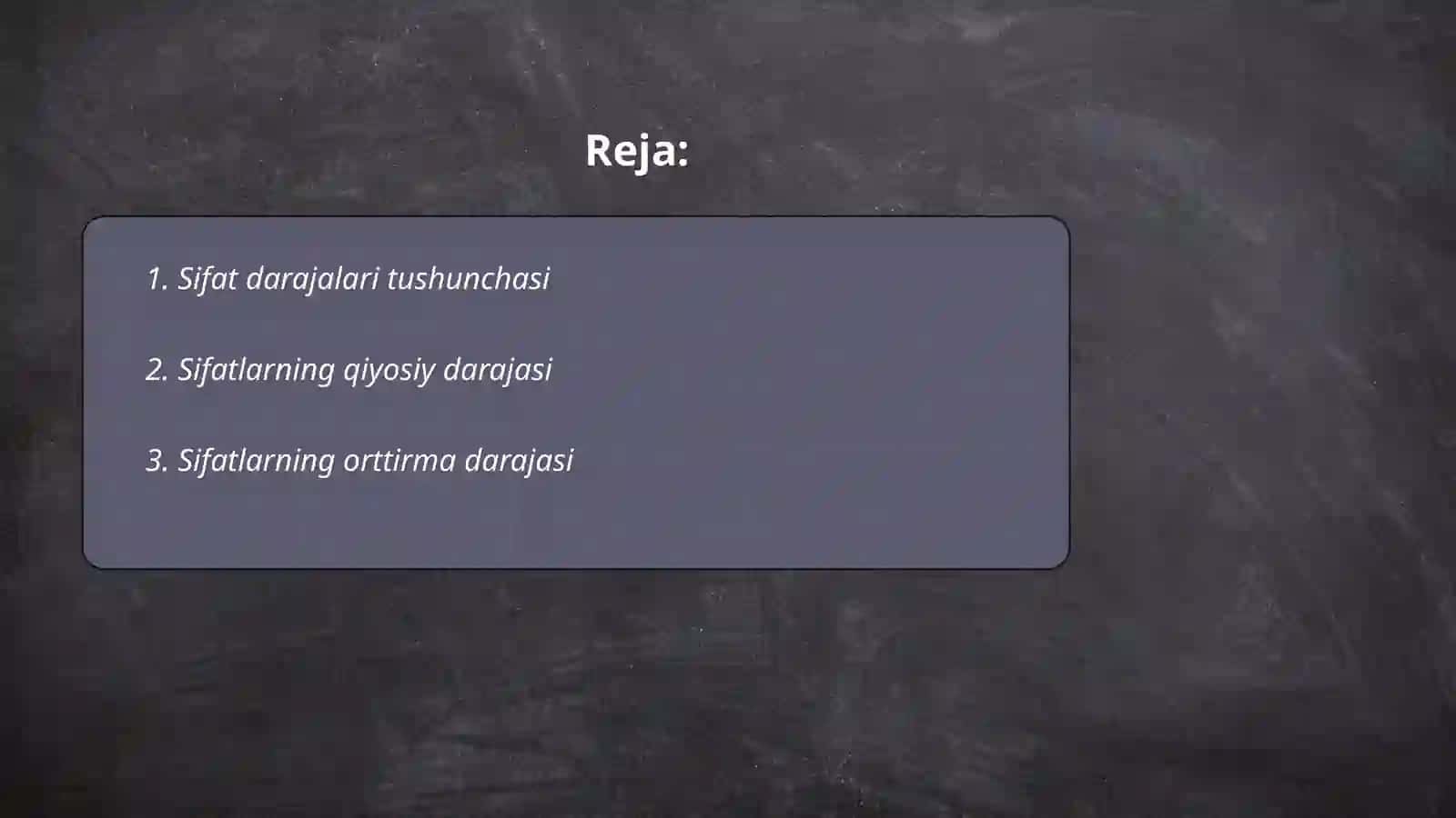 Sifat darajalari. Qiyosiy va orttirma darajadagi sifatlar 2