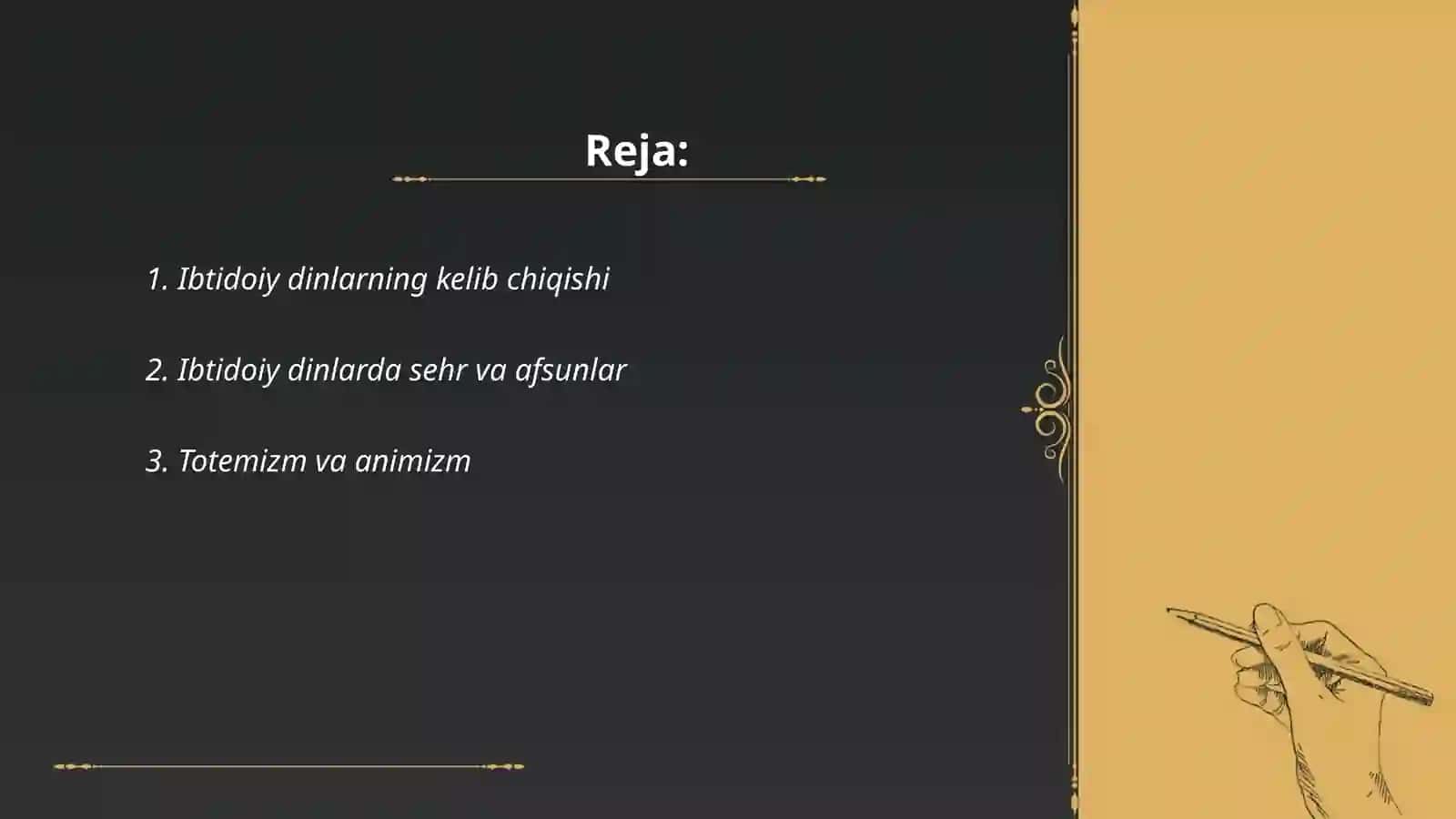 Ibtidoiy dinlar 2