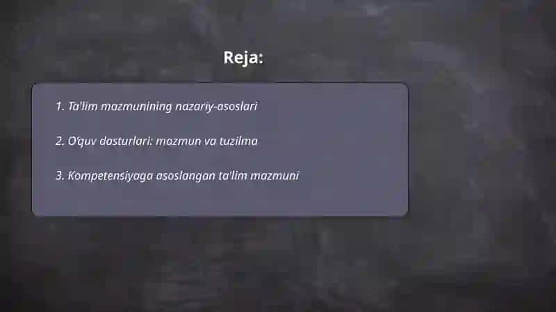 Ta'lim mazmuni 2