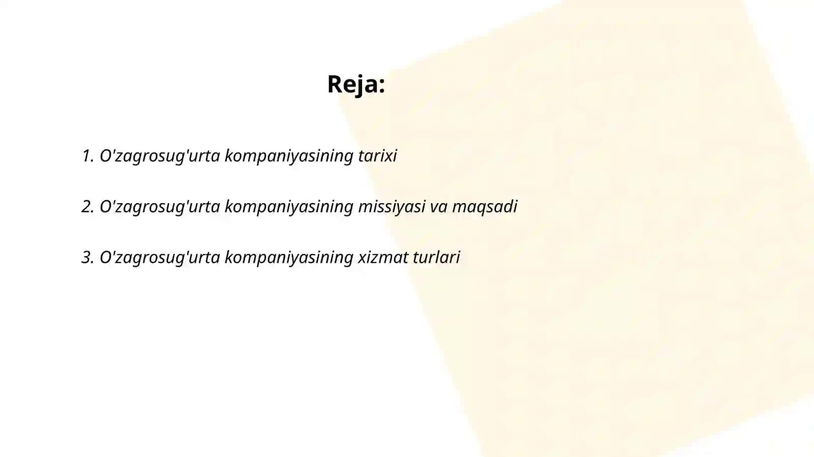 O'zagrosug'urta kompaniyasi tarixi 2