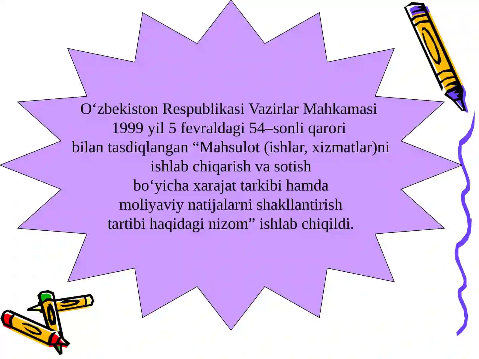 Asosiy ishlab chiqarish xarajatlari hisobi 2