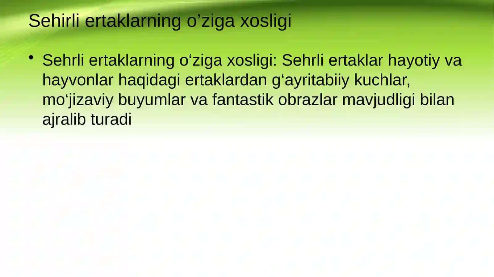 Sehrli ertaklar va ularning tahlili 2