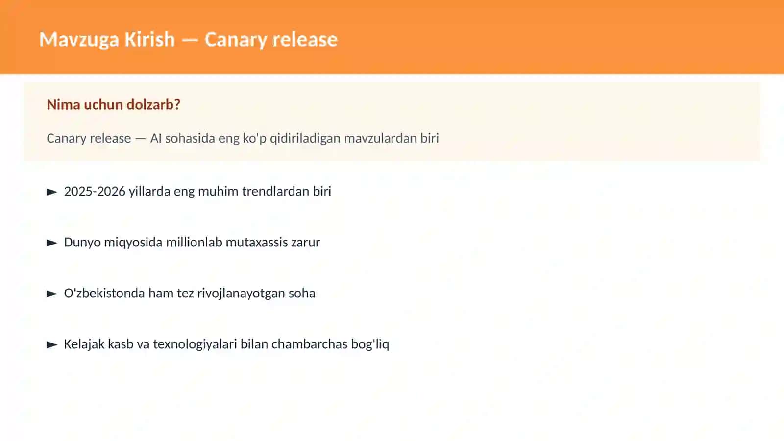 Canary release 2