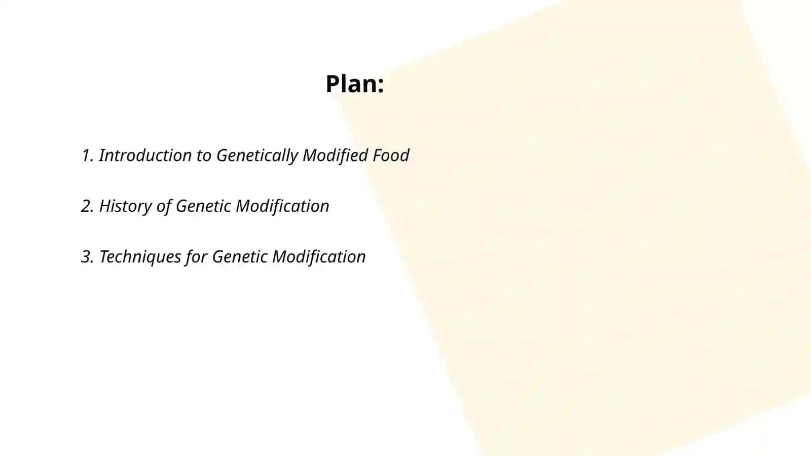 Genetically modified food 2