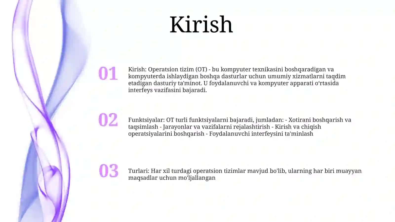 Operatsion Tizimlar 2