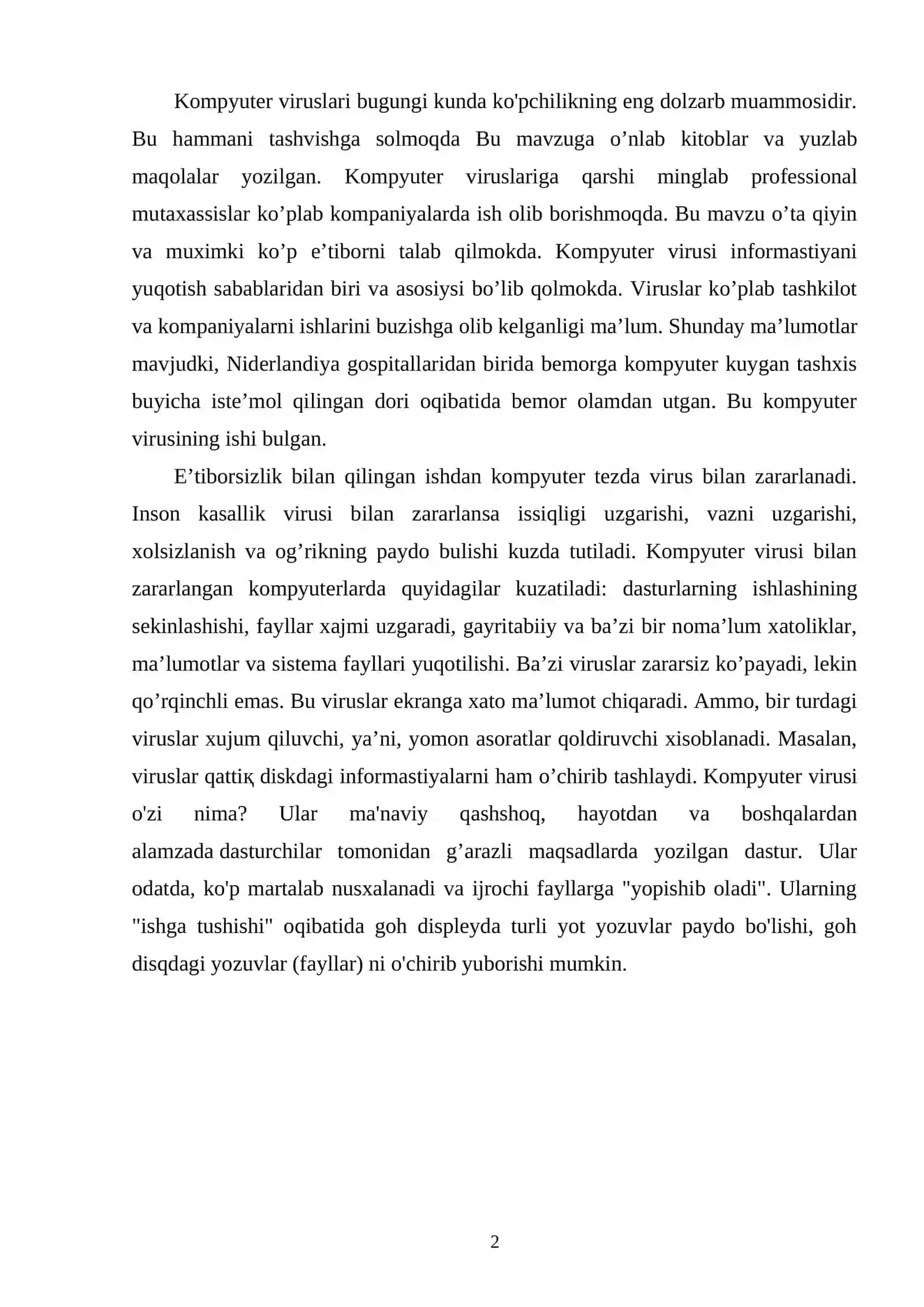Antivirus dasturlari 2