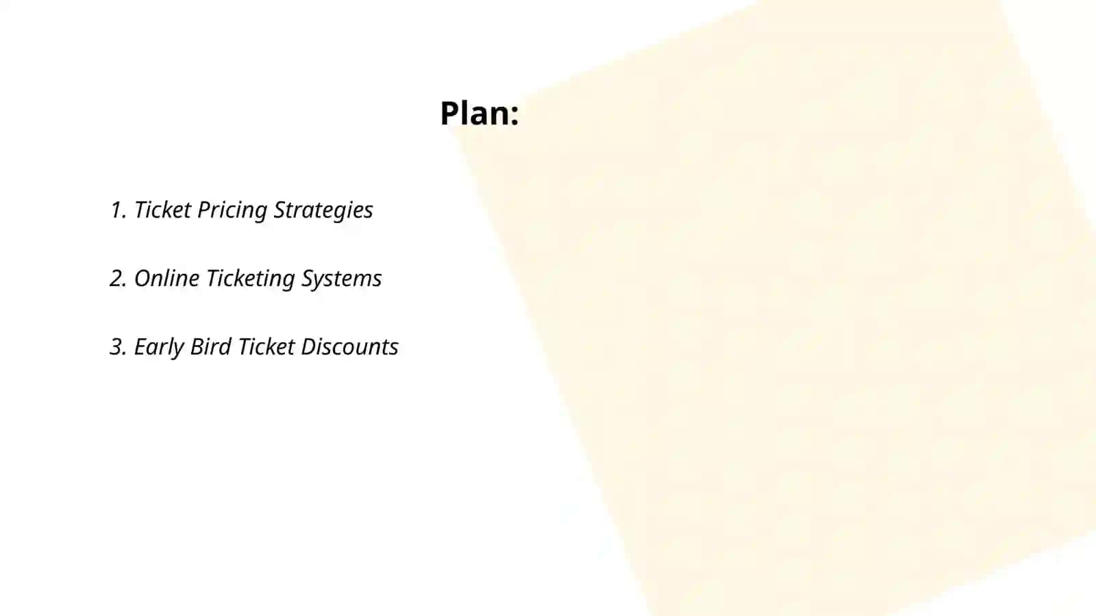 Ticket Pricing Strategies 2