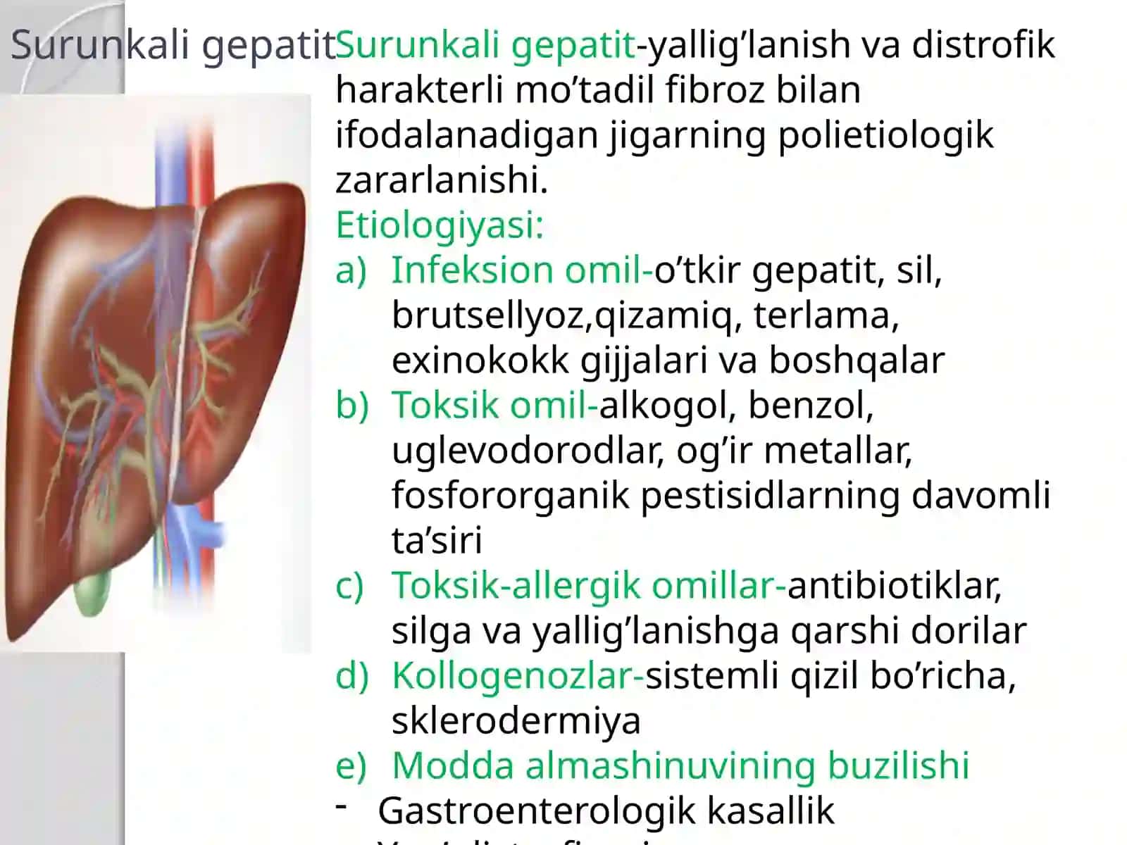 Jigar parenhimasi shikastlanish sindromi 2