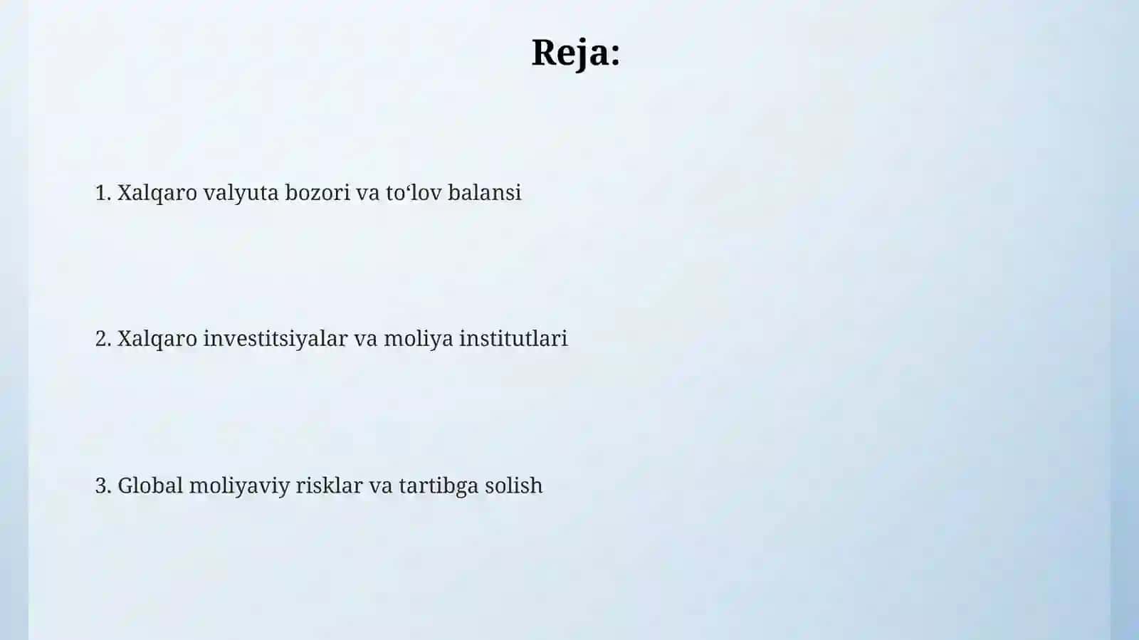Xalqaro moliya 2