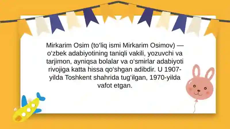 Mirkarim Osim hayoti va ijodi 2