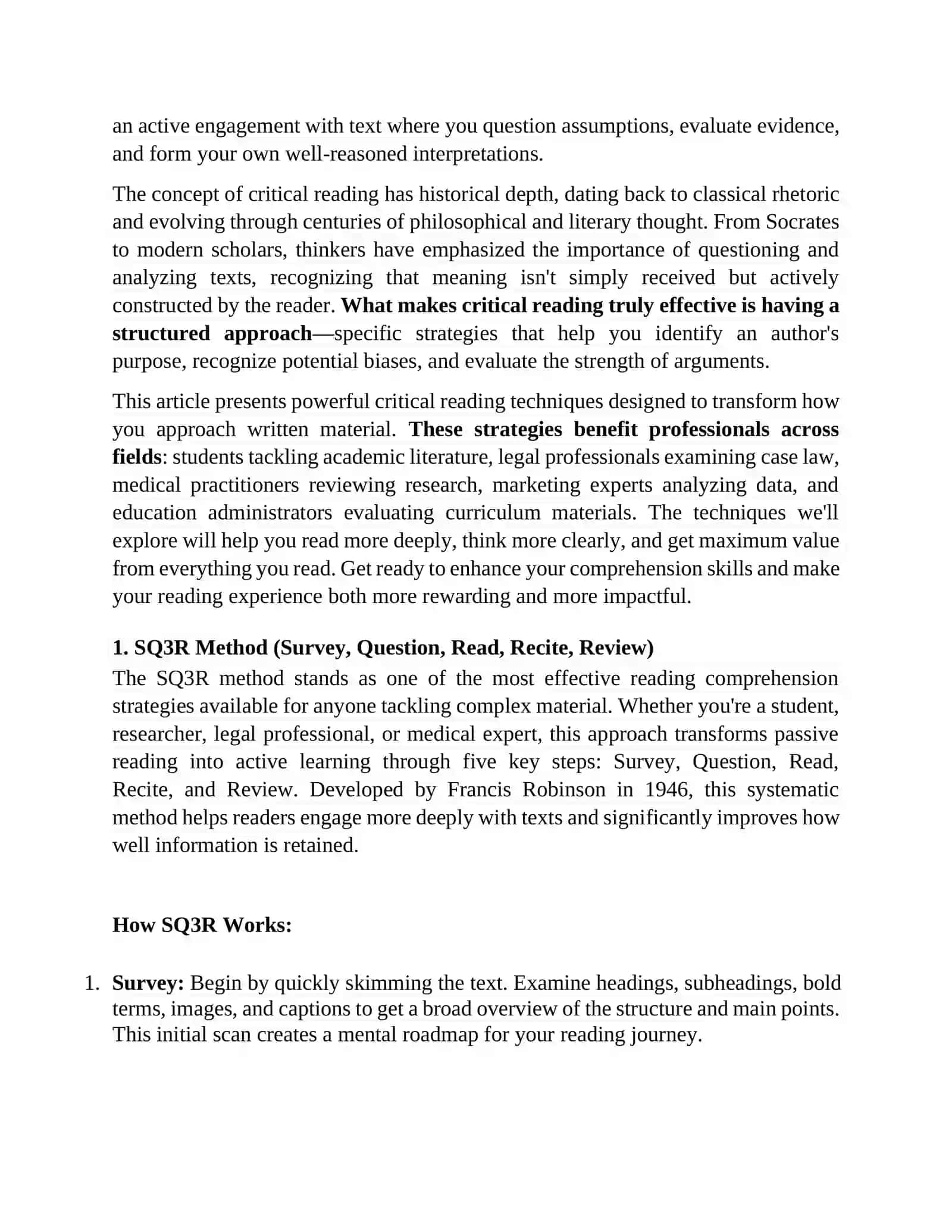 Critical Reading Strategies 2