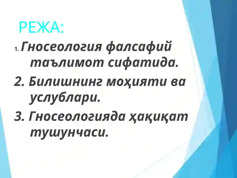 ГНОСЕОЛОГИЯ 2